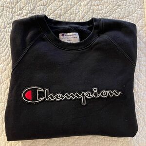 Champion Authentic Black Crew Neck Sweatshirt